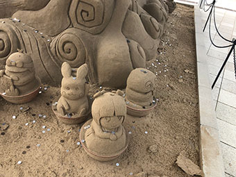 道の駅のと千里浜 砂彫刻